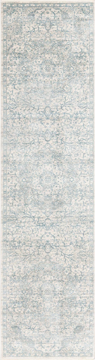 Unique Loom Newport T-NWPT1 Gray Area Rug Runner Top-down Image