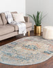 Unique Loom Newport T-NWPT1 Multi Area Rug Oval Lifestyle Image