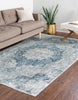 Unique Loom Newport T-NWPT1 Navy Blue Area Rug Rectangle Lifestyle Image