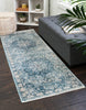 Unique Loom Newport T-NWPT1 Navy Blue Area Rug Runner Lifestyle Image