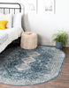 Unique Loom Newport T-NWPT2 Navy Blue Area Rug Oval Lifestyle Image