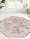 Unique Loom Newport T-NWPT2 Red Area Rug Octagon Lifestyle Image Feature