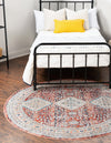 Unique Loom Newport T-NWPT2 Red Area Rug Round Lifestyle Image