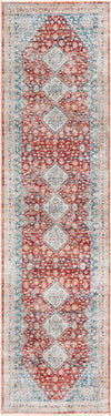 Unique Loom Newport T-NWPT2 Red Area Rug Runner Top-down Image