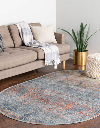 Unique Loom Newport T-NWPT3 Multi Area Rug Oval Lifestyle Image