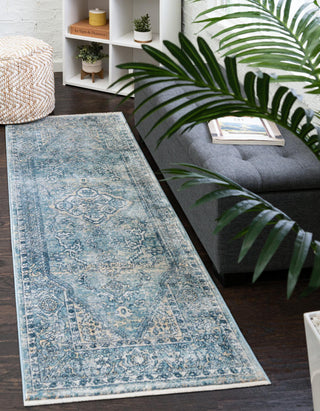 Unique Loom Newport T-NWPT4 Blue Area Rug Runner Lifestyle Image