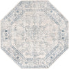 Unique Loom Newport T-NWPT4 Gray Area Rug Octagon Top-down Image