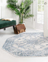 Unique Loom Newport T-NWPT4 Gray Area Rug Octagon Lifestyle Image Feature