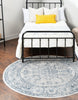 Unique Loom Newport T-NWPT4 Gray Area Rug Round Lifestyle Image