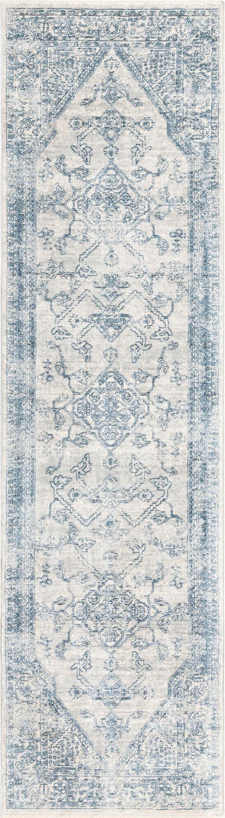 Unique Loom Newport T-NWPT4 Gray Area Rug Runner Top-down Image