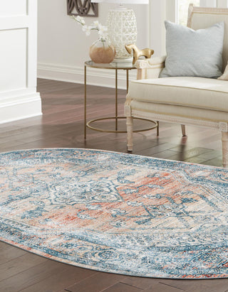 Unique Loom Newport T-NWPT4 Multi Area Rug Oval Lifestyle Image