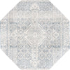 Unique Loom Newport T-NWPT5 Gray Area Rug Octagon Top-down Image