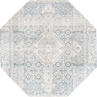 Unique Loom Newport T-NWPT5 Gray Area Rug Octagon Top-down Image