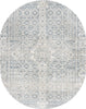 Unique Loom Newport T-NWPT5 Gray Area Rug Oval Top-down Image