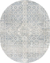 Unique Loom Newport T-NWPT5 Gray Area Rug Oval Top-down Image