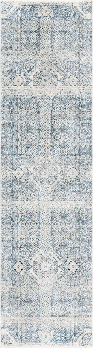 Unique Loom Newport T-NWPT5 Gray Area Rug Runner Top-down Image