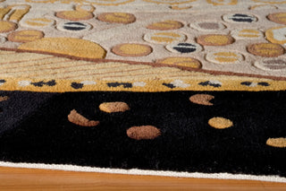 Momeni New Wave NW-01 Willow Black Area Rug Corner Shot