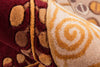 Momeni New Wave NW-01 Willow Burgundy Area Rug Detail Shot