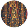 Momeni New Wave NW-02 Ziggy Blue Area Rug Room Scene