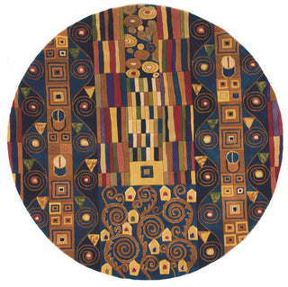 Momeni New Wave NW-02 Ziggy Blue Area Rug Room Scene