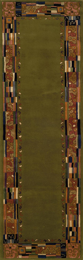 Momeni New Wave NW-03 Olive Green Area Rug Closeup