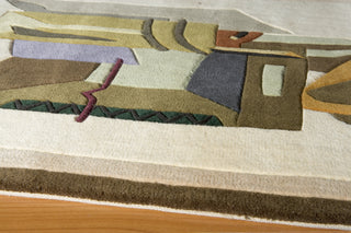 Momeni New Wave NW-04 Cube Ivory Area Rug Closeup