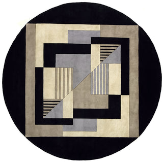 Momeni New Wave NW-06 Contempo Black Area Rug Close up