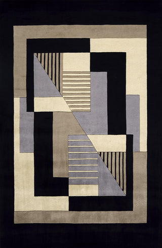 Momeni New Wave NW-06 Contempo Black Area Rug main image