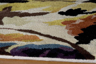 Momeni New Wave NW-07 Ivory Area Rug Corner Shot