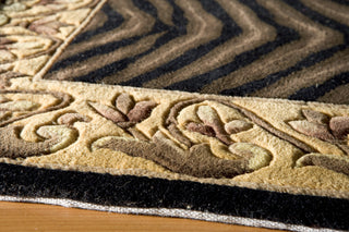 Momeni New Wave NW-09 Black Area Rug Closeup