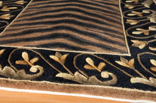 Momeni New Wave NW-09 Brown Area Rug Corner Shot