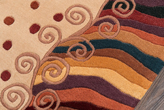 Momeni New Wave NW-12 Frames Beige Area Rug Detail Shot