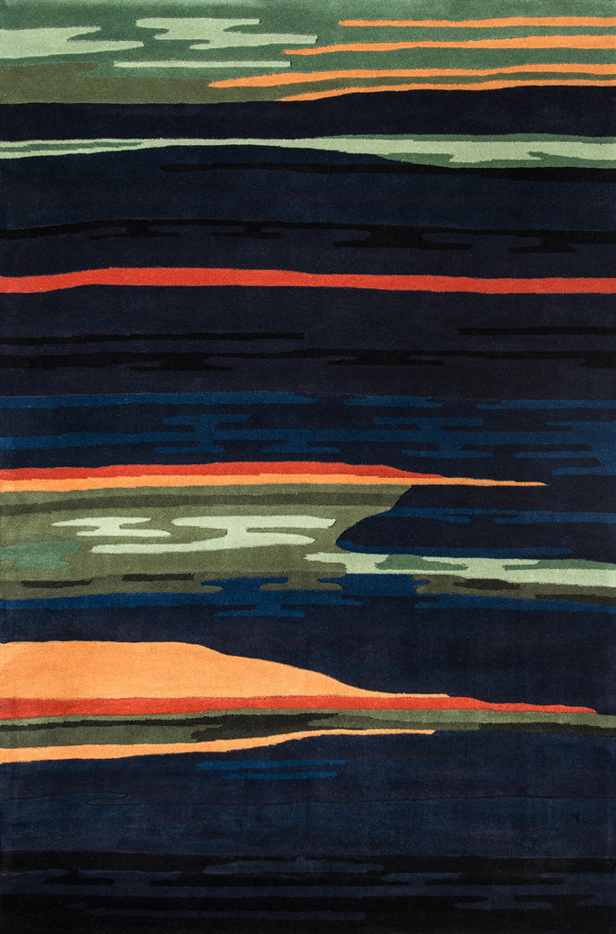 Momeni New Wave NW-13 Gabbeh Navy Area Rug main image