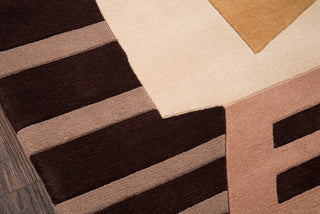 Momeni New Wave NW-22 Ltbrown Area Rug Corner Shot