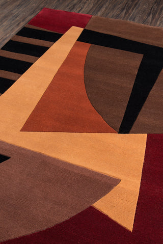 Momeni New Wave NW-22 Pomegranate Area Rug Room Scene