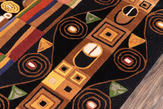 Momeni New Wave NW-33 Black Area Rug Closeup