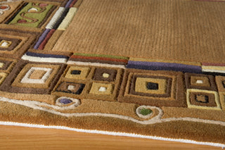 Momeni New Wave NW-34 Gold Area Rug Closeup