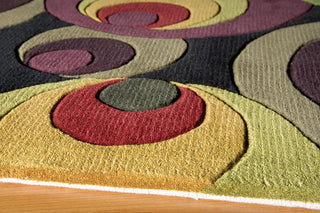 Momeni New Wave NW-36 Olive Green Area Rug Corner Shot