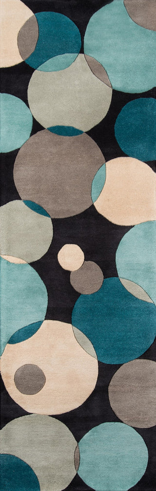 Momeni New Wave NW-37 Teal Area Rug Closeup