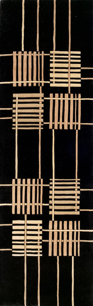 Momeni New Wave NW-48 Black Area Rug Closeup