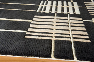 Momeni New Wave NW-48 Black Area Rug Closeup