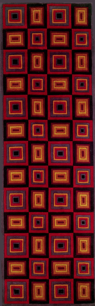 Momeni New Wave NW-53 Red Area Rug Closeup