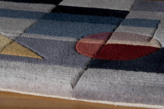 Momeni New Wave NW-54 Blue Area Rug Corner Shot