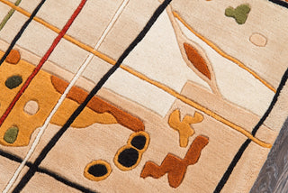 Momeni New Wave NW-58 Beige Area Rug Closeup