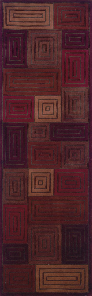 Momeni New Wave NW-67 Wine Area Rug Closeup