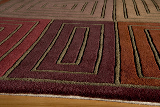 Momeni New Wave NW-67 Wine Area Rug Closeup