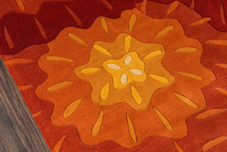 Momeni New Wave NW-69 Orange Area Rug Closeup