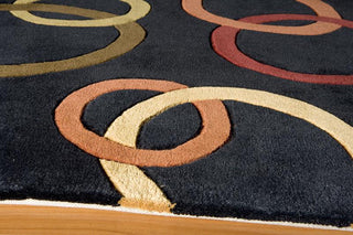 Momeni New Wave NW-75 Black Area Rug Corner Shot