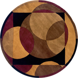 Momeni New Wave NW-78 Brown Area Rug Room Scene Feature