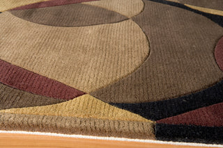 Momeni New Wave NW-78 Brown Area Rug Closeup